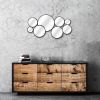 Black Metal Round Cojoined Accent Mirrors – Set of Eight