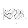 Black Metal Round Cojoined Accent Mirrors – Set of Eight