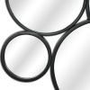 Black Metal Round Cojoined Accent Mirrors – Set of Eight