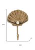 Gold Cast Iron Seashell Wall Hook – Coastal Decorative Accent