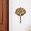 Gold Cast Iron Seashell Wall Hook – Coastal Decorative Accent