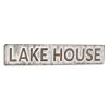 Gray Lake House Galvanized Metal Wall Decor – Rustic Text Accent