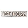 Gray Lake House Galvanized Metal Wall Decor – Rustic Text Accent