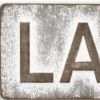 Gray Lake House Galvanized Metal Wall Decor – Rustic Text Accent