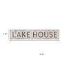 Gray Lake House Galvanized Metal Wall Decor – Rustic Text Accent