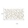 Gold Abstract Lines Metal Hanging Dimensional Sculpture – Modern Wall Art