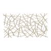 Gold Abstract Lines Metal Hanging Dimensional Sculpture – Modern Wall Art