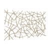 Gold Abstract Lines Metal Hanging Dimensional Sculpture – Modern Wall Art