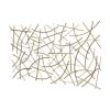 Gold Abstract Lines Metal Hanging Dimensional Sculpture – Modern Wall Art