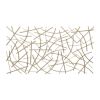 Gold Abstract Lines Metal Hanging Dimensional Sculpture – Modern Wall Art