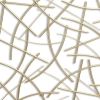 Gold Abstract Lines Metal Hanging Dimensional Sculpture – Modern Wall Art