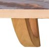 Gray & Natural Wood Agate Pattern Wall Mount Shelf – Boho Accent Storage