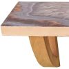 Gray & Natural Wood Agate Pattern Wall Mount Shelf – Boho Accent Storage