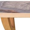 Gray & Natural Wood Agate Pattern Wall Mount Shelf – Boho Accent Storage