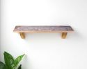 Gray Agate‑Pattern Boho Wall Accent Shelf