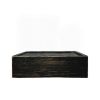 Black Distressed Wood Floating Shelf With LED