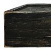 Black Distressed Wood Floating Shelf With LED