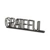 Black Metal “Grateful” Tabletop Sign – Modern Rustic Accent