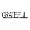 Black Metal “Grateful” Tabletop Sign – Modern Rustic Accent