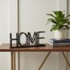 Black Metal “Home” Tabletop Sign – Modern Rustic Accent