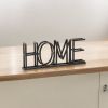 Black Metal “Home” Tabletop Sign – Modern Rustic Accent