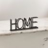 Black Metal “Home” Tabletop Sign – Modern Rustic Accent