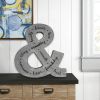 20" x 18" Black & Gray Galvanized Metal Ampersand Hanging Wall Decor