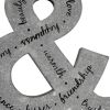 20" x 18" Black & Gray Galvanized Metal Ampersand Hanging Wall Decor