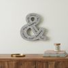 20" x 18" Black & Gray Galvanized Metal Ampersand Hanging Wall Decor