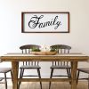 Brown & White Family Wood Wall Decor – Sentimental Text Accent