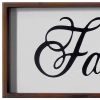 Brown & White Family Wood Wall Decor – Sentimental Text Accent