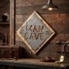 Gray & Natural Man Cave Metal & Wood Wall Decor – Rustic Text Accent