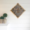 Gray & Natural Man Cave Metal & Wood Wall Decor – Rustic Text Accent