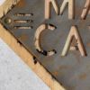 Gray & Natural Man Cave Metal & Wood Wall Decor – Rustic Text Accent