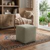 Sage Boucle Pouf Ottoman