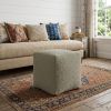Sage Boucle Pouf Ottoman