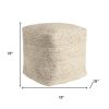 Natural Jute Pouf Ottoman – Rustic Boho Square Accent