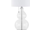 Clear & Silver Double Gourd USB Table Lamps – Set of Two