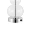 Clear & Silver Double Gourd USB Table Lamps – Set of Two