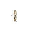 Gold Aluminum Pierced Geometric Cylinder Floor Vase – Modern Textural Accent