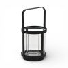 Glass and Metal Tabletop Lantern Candle Holder – Decorative Accent