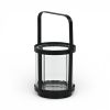 Glass and Metal Tabletop Lantern Candle Holder – Decorative Accent