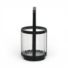 Glass and Metal Tabletop Lantern Candle Holder – Decorative Accent