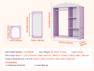 Kids Dress-Up Closet with Mirror and Jewelry Cabinet, Purple