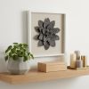 Black & Gold Flower Wood and Metal Wall Decor – Dimensional Floral Accent
