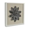 Black & Gold Flower Wood and Metal Wall Decor – Dimensional Floral Accent