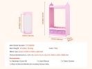 Kids Dress-Up Storage Wardrobe with Mirror – Toddler Costume Closet & Drawer