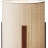 Natural Wood Cylinder Glow Bedside Lamp