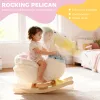 Pelican Baby Rocking Horse – Plush Ride‑On with Duck Sound & Safety Belt