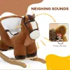 Plush Baby Rocking Horse – Sound Effects, Wooden Base & Safety Seat